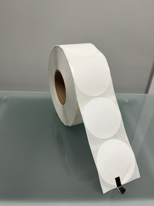 Étiquettes 3" ronde blanches (2 000 étiquettes) - SKU#20300